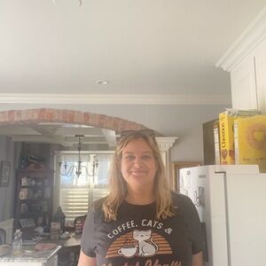 Charming Black Cat & Coffee Tee